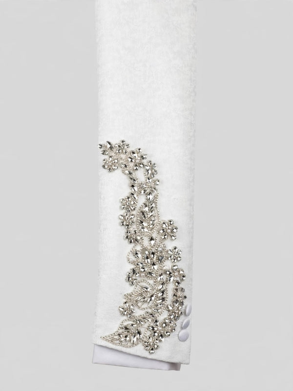 Ivory Crystal Peak-Lapel Tuxedo Jacket 10