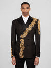 Onyx Gold Crystal Cascade Double-Breasted Tuxedo Jacket 01
