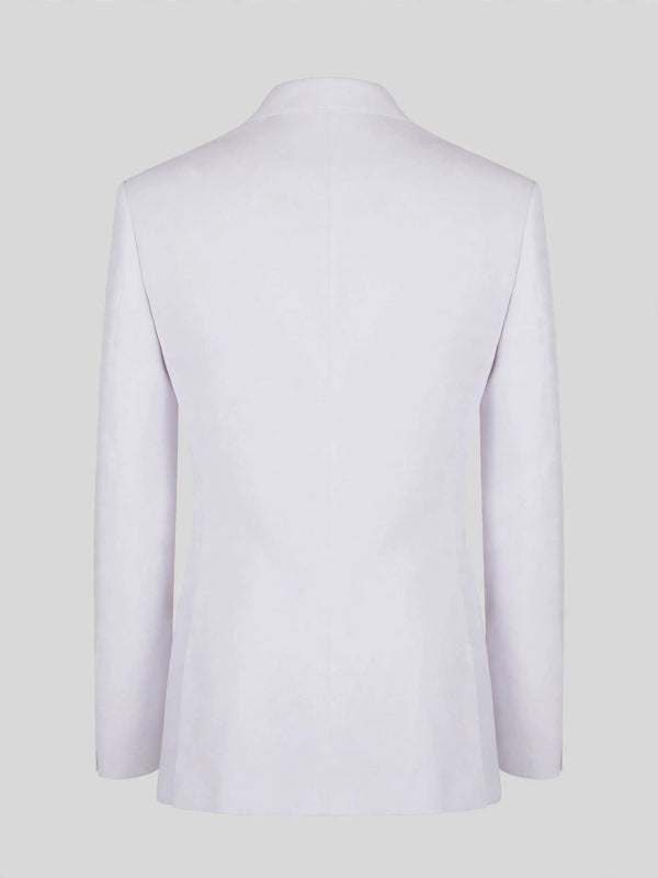 Snow White One-Button Peak-Lapel Suit Jacket 09