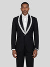 Onyx Silver Crystal-Trim Shawl-Collar Tuxedo Jacket - cover