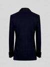 Midnight Navy Bib-Shawl Two-Button Tuxedo Jacket 09