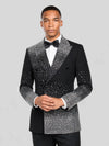 Onyx Silver Crystal-Dot Diagonal Peak-Lapel Double-Breasted Tuxedo Jacket 02