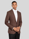 Chestnut Brown Single-Button Notch-Lapel Suit Jacket 03