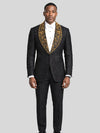 Onyx Gold Pearl-Floral Shawl-Collar Tuxedo Jacket - cover