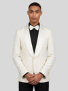 Cream Fine-Grain Satin Shawl-Collar Tuxedo Jacket 05