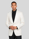 Ivory Paisley-Jacquard Satin Shawl-Collar Tuxedo Jacket 06