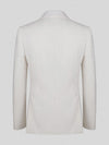Ivory Jet Floral-Grid Scalloped Shawl-Collar Double-Breasted Tuxedo Jacket 09