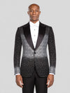 Onyx Silver Crystal Gradient Peak-Lapel Tuxedo Jacket - cover