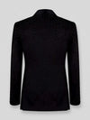 Onyx Jet Bead-Scatter Satin Shawl-Collar Tuxedo Jacket 09