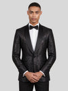 Onyx Silver-Glitter Satin Shawl-Collar Tuxedo Jacket 02