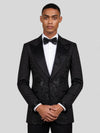 Onyx Jet Lace-Motif Peak-Lapel Tuxedo Jacket 02