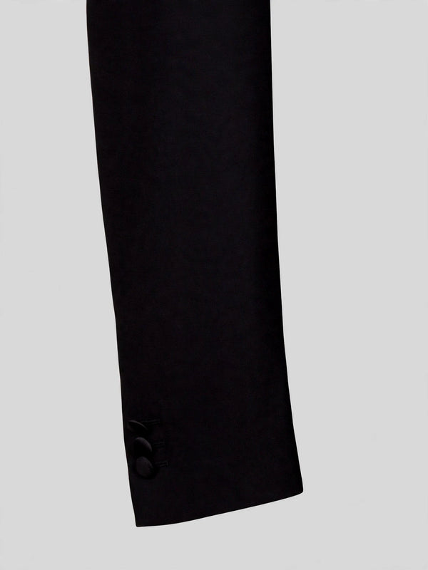 Onyx Silver Bead-Scatter Shawl-Collar Tuxedo Jacket 10