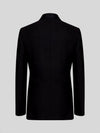 Onyx Silver Crystal Feather-Frond Shawl-Collar Tuxedo Jacket 09