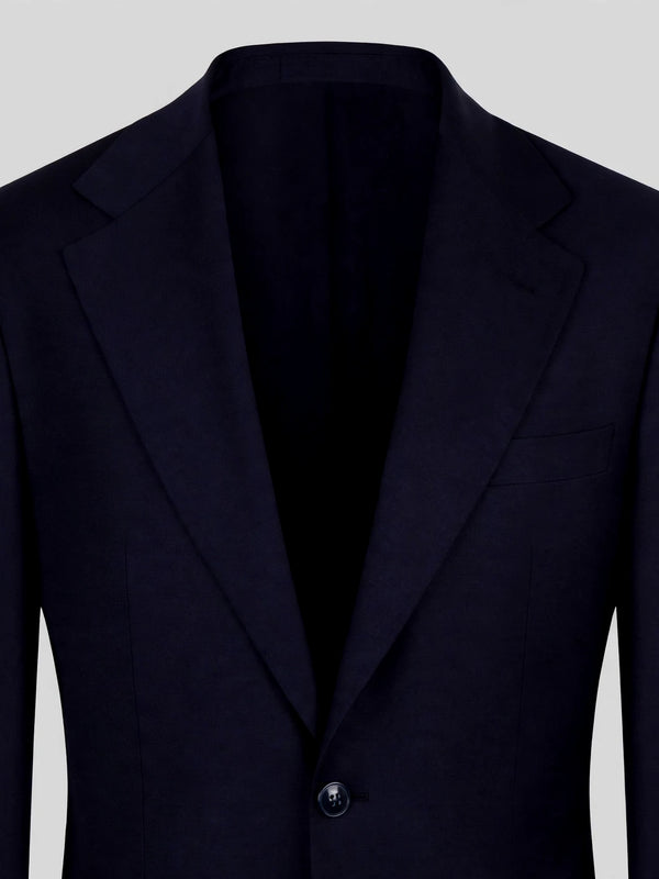 Midnight Navy Two-Button Notch-Lapel Suit Jacket 08