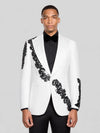 Ivory Noir Lace Tuxedo Jacket 06