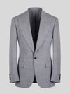 Pearl Grey Check Single-Button Peak-Lapel Suit Jacket 07
