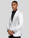 Ivory Silver Crystal Gradient Peak-Lapel Tuxedo Jacket 06
