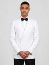 Snow White Pick-Stitch Patch-Pocket Peak-Lapel Double-Breasted Tuxedo Jacket 02