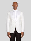 Ivory Three-Cuff Satin Shawl-Collar Tuxedo Jacket - cover