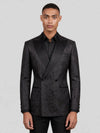 Onyx Tonal Paisley Satin Peak-Lapel Double-Breasted Tuxedo Jacket 04