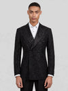 Onyx Jet Beaded Scroll-Vine Peak-Lapel Double-Breasted Tuxedo Jacket 01