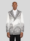 Ivory Jet Bead-Cascade Peak-Lapel Double-Breasted Tuxedo Jacket - cover