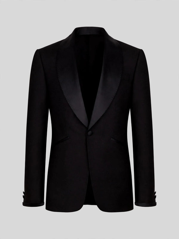 Onyx Classic Satin Shawl-Collar Tuxedo Jacket 07