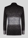 Onyx Silver Crystal Gradient Peak-Lapel Tuxedo Jacket 09
