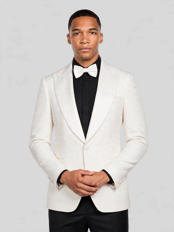 Ivory Flap-Pocket Peak-Lapel Tuxedo Jacket 05