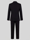 Onyx Silver Crystal-Trim Shawl-Collar Tuxedo Jacket 09