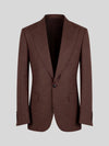 Chestnut Brown Single-Button Notch-Lapel Suit Jacket 07