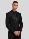 Onyx Jet Beaded Scroll-Vine Peak-Lapel Double-Breasted Tuxedo Jacket 06