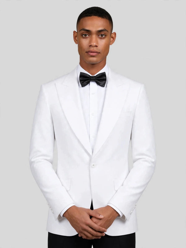 Snow White One-Button Peak-Lapel Suit Jacket 02