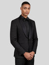Onyx Mottled Satin-Welt Shawl-Collar Tuxedo Jacket 06