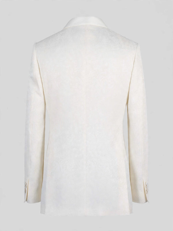 Ivory Paisley-Jacquard Satin Shawl-Collar Tuxedo Jacket 09