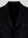 Onyx Jet Beaded Floral-Scroll Shawl-Collar Tuxedo Jacket 08