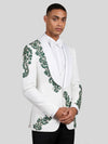 Ivory Emerald Crystal Vine Shawl-Collar Tuxedo Jacket 03
