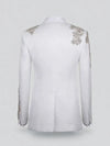 Ivory Crystal Shawl-Collar Tuxedo Jacket 09