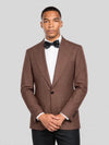 Chestnut Brown Single-Button Notch-Lapel Suit Jacket 02