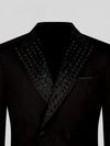 Onyx Jet Beaded-Grid Peak-Lapel Double-Breasted Tuxedo Jacket 08