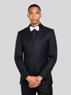 Onyx Pinstripe Six-Button Peak-Lapel Double-Breasted Suit Jacket 05