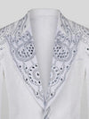 Ivory Silver Mandala-Lace Peak-Lapel Tuxedo Jacket 08
