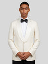 Cream Fine-Grain Satin Shawl-Collar Tuxedo Jacket 02