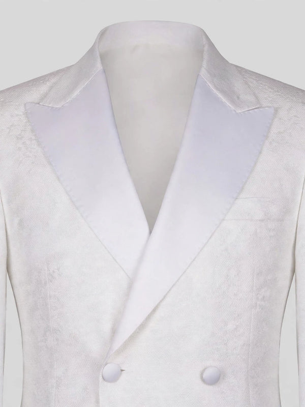 Ivory Satin Peak-Lapel Double-Breasted Tuxedo Jacket 08