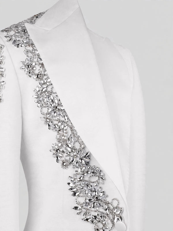 Ivory Crystal Tuxedo Jacket 08