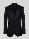 Onyx Jet Spike-Crystal Peak-Lapel Tuxedo Jacket 07