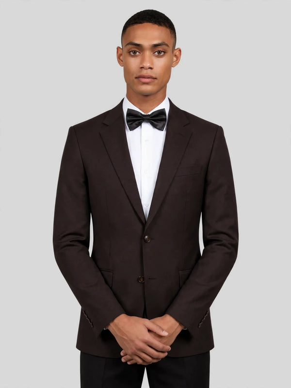 Espresso Two-Button Notch-Lapel Suit Jacket 02