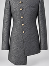 Don Morphy Charcoal Asymmetric Jacquard Jacket