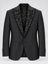 Don Morphy Black Embellished Peak Lapel Tuxedo Jacket