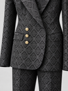 Don Morphy Black Geometric Two-Piece Statement Suit